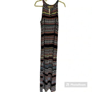 Apt 9 Halter Neckline Southwest Print Maxi Dress Size Large